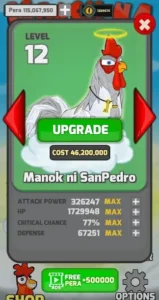 Manok Na Pula MOD APK 8.1 [Unlocked all Chicken/Max Level 1000/Unlimited money] 5